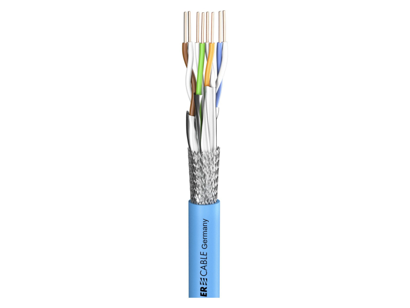 SOMMER CABLE MERCATOR CAT.8.1 CPR-Version; LSZH; blue, O 8,20 mm; B2ca; 40Gbit/s 2000 MHz