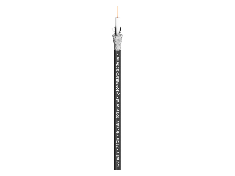 SOMMER CABLE Slimline; 1 x 0,60; PVC O 4,20 mm; czarny